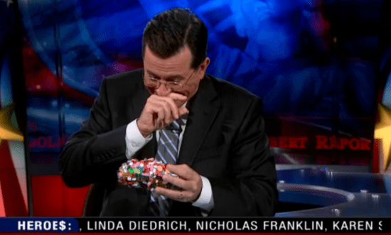 Stephen Colbert Cheating Death Character Break