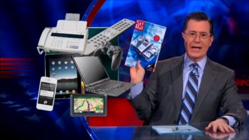 Stephen Colbert admits to his gadget addiction