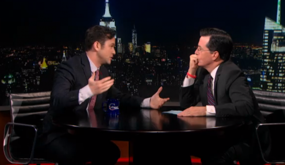 Stephen Colbert and Joseph Gordon-Levitt 
