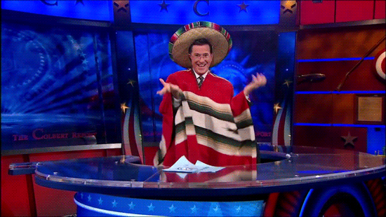 Stephen Colbert mexican dance gif