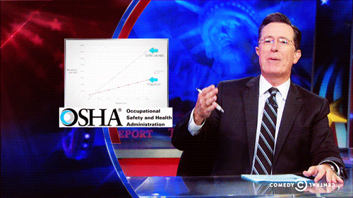 Stephen Colbert OSHA character break